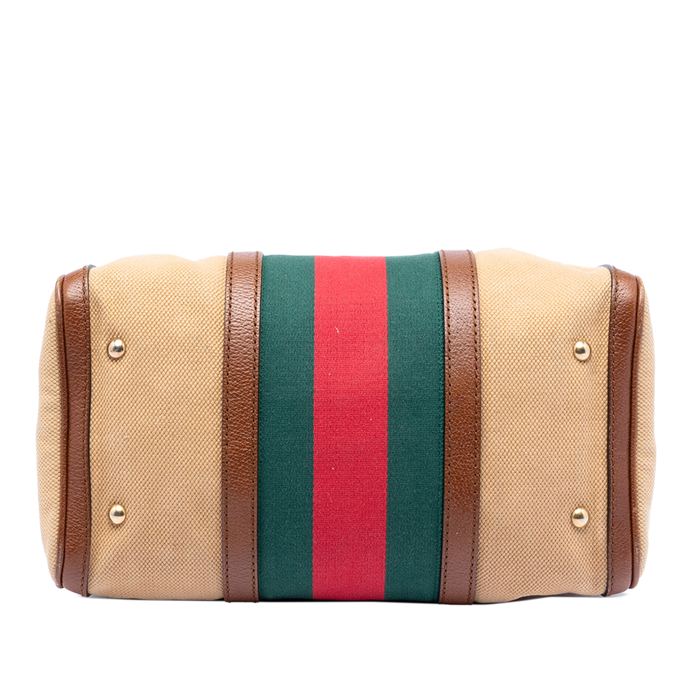 Pre-Loved Gucci Medium Canvas Web Joy Boston Bag - Picture 3 of 7
